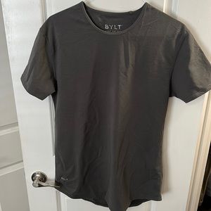 BYLT Basics Slate Gray Drop Cut Lux T-Shirt Medium